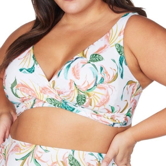 Artesands April Spritz White Delacroix Bikini Top Size 12 D-G Cup - Picture 2 of 5